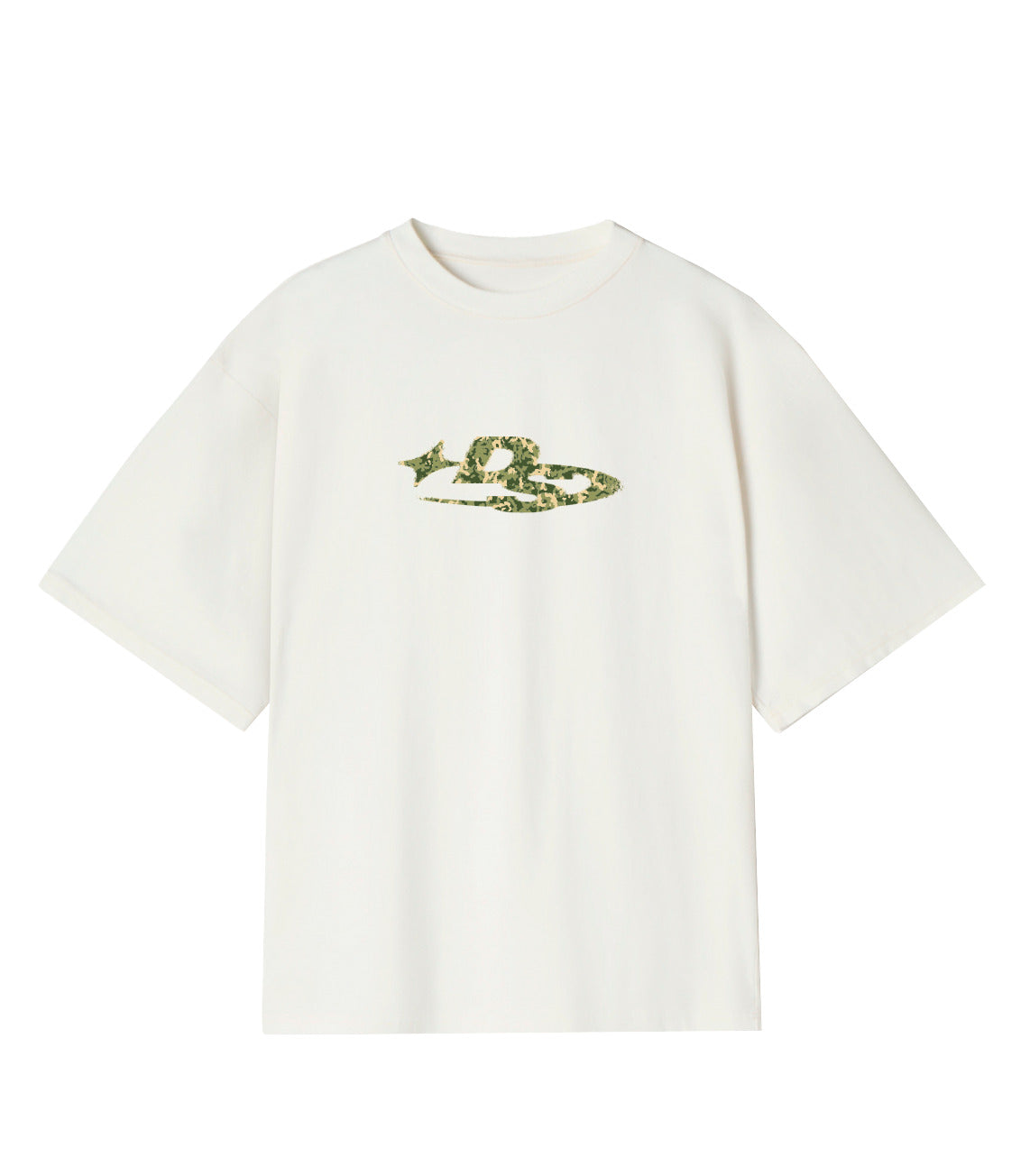 CAMO OVERSIZE TEE WHITE