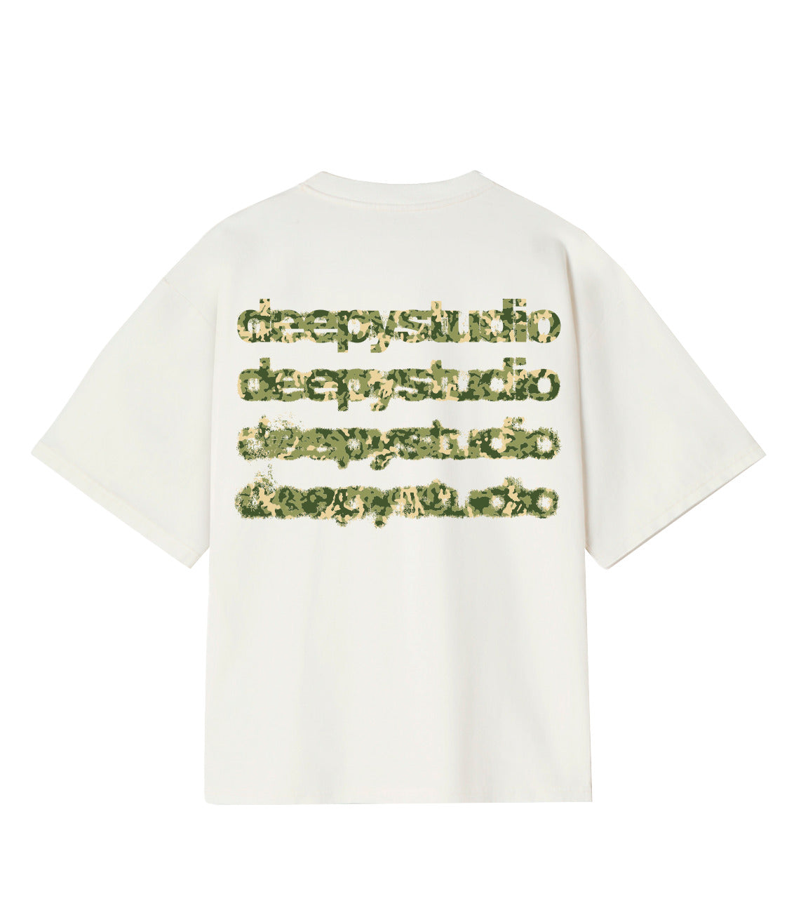 CAMO OVERSIZE TEE WHITE